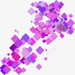 堆叠紫色矩形块矢量图素材
