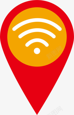 红色长条形wifi信号格图标图标