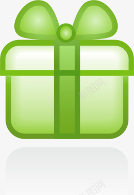 绿色礼物盒图标图标
