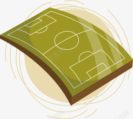 运动足球卡通足球场图标UI矢量图图标