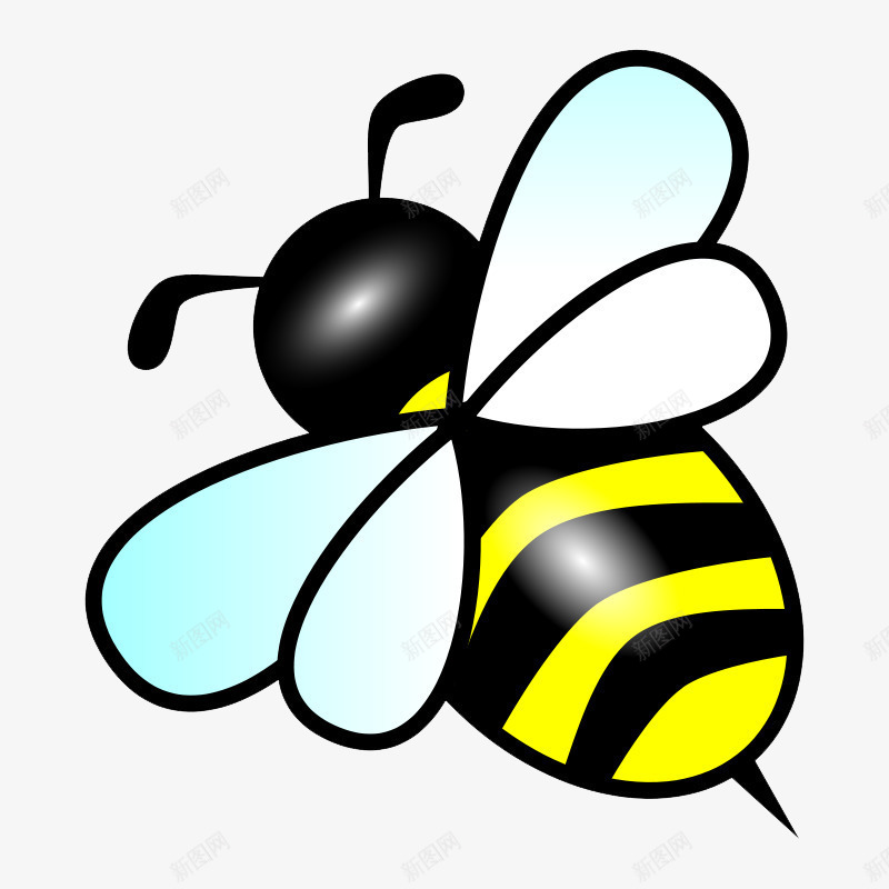 彩色的卡通小蜜蜂png免抠素材_88icon https://88icon.com 元素 卡通 小蜜蜂 形象 设计