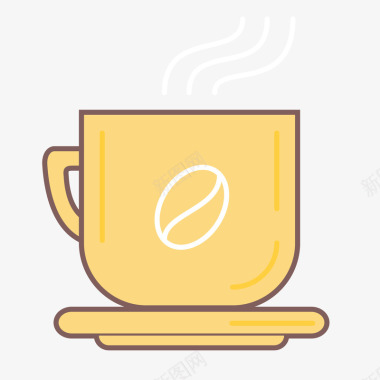 扁平化茶杯图标图标