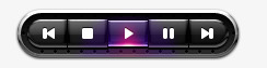 镌潃黑色音乐播放器按钮图标高清图片