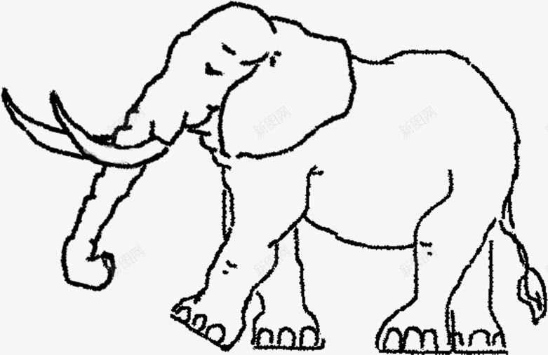 创意手绘素描高傲的大象png免抠素材_88icon https://88icon.com 创意 大象 素描 高傲