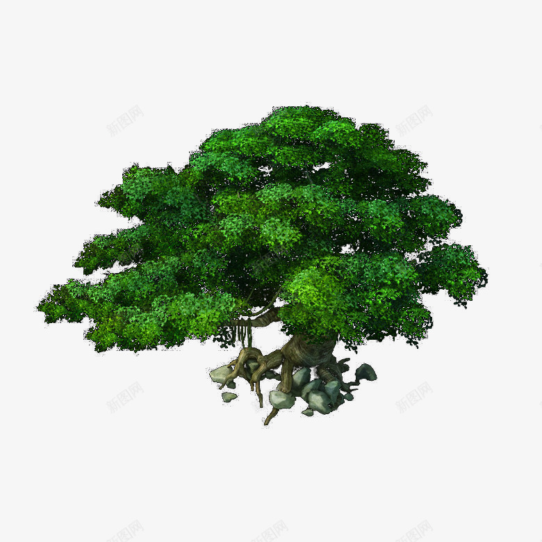 游戏中的树木png免抠素材_88icon https://88icon.com 3D树木 树木 游戏 游戏场景 游戏树 电子游戏