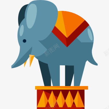 动物素描大象图标图标