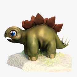 可爱3D恐龙素材