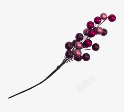 紫色珠串是复古发簪珠花素材