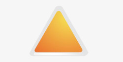 灰橙色圆角三角形素材