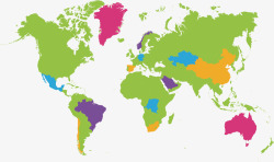 世界地图表矢量图创意PPT元素高清图片