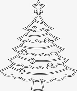 黑白矩形圣诞树矢量图素材