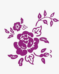 紫薇花装饰图案素材