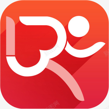 手机简书社交logo应用手机爱跑健康健美UI图标图标