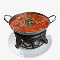 锅里的美食西红柿炖牛肉素材