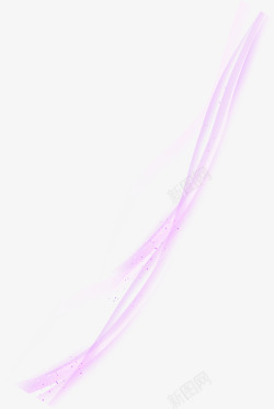 紫色卡通精美丝带线条素材