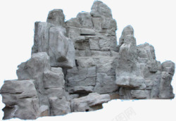 灰色石头景观假山装饰素材