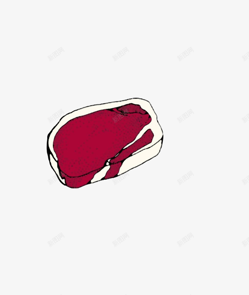 手绘的生活png免抠素材_88icon https://88icon.com 牛排 牛肉 红酒牛排 线描 绘画 食物