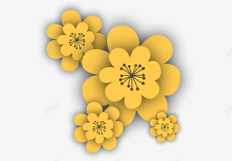 3D立体菊芋花纸雕psd免抠素材_88icon https://88icon.com 3D剪纸 3D微立体 3D新式背景 3D立体纸雕 3D立体花朵 3D视觉效果