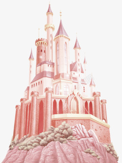 棕色大气城堡装饰图案素材