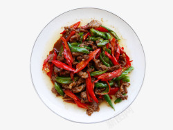 香辣红椒火爆牛肉高清图片