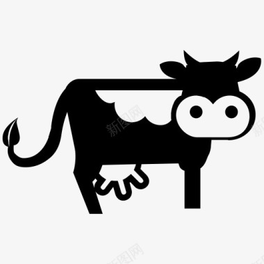 绿色幸运草牛肉CO2牛奶牛生活草牛奶有机绿色图标图标