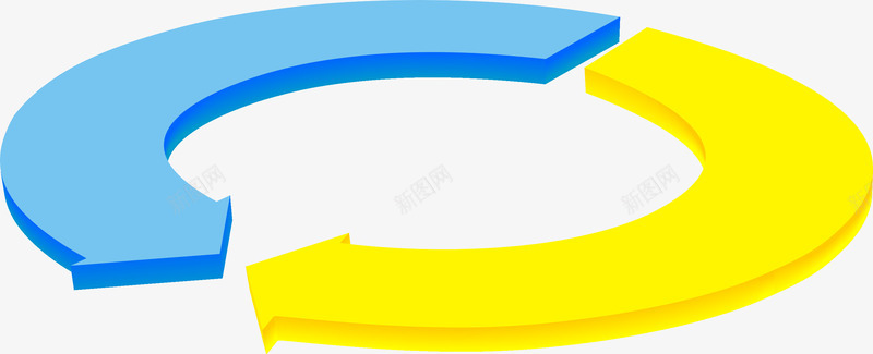 立体桥梁圆形循环箭头图标图标