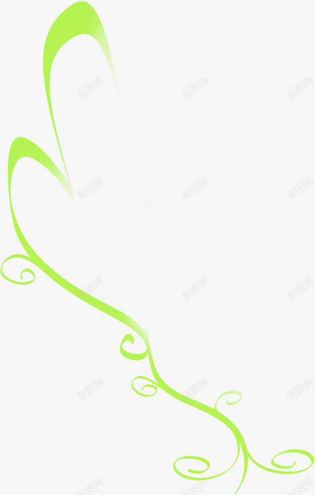 绿色渐变不规则线条png免抠素材_88icon https://88icon.com 不规则 渐变 线条 绿色