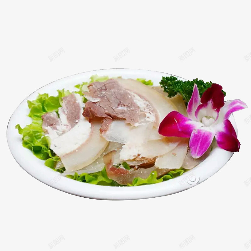 带皮牛肉png免抠素材_88icon https://88icon.com 牛肉 牛脸肉 美食 肉类 花朵 菜叶 蔬菜