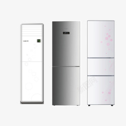 立式空调灰色空调冰箱装饰高清图片