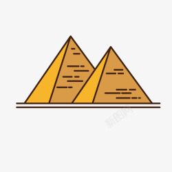 金字塔结构3D金字塔矢量图高清图片