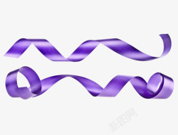 紫色金属彩带弧线素材