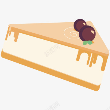 灰色圆角蛋糕美食元素图标图标