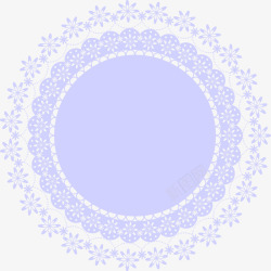 紫色清新花边圆圈装饰图案素材
