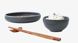 米饭筷子素材