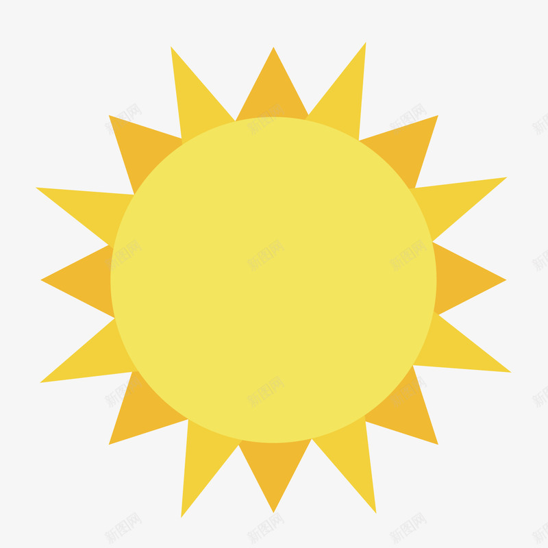 太阳png免抠素材_88icon https://88icon.com 上海外滩 不规则图形 创意 太阳 手绘 棱角 黄色