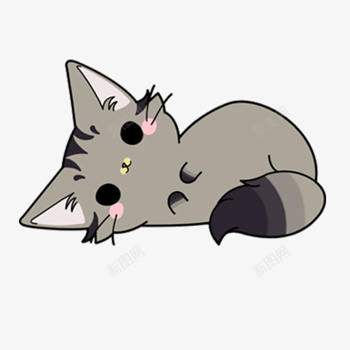 手绘灰色卡通猫可爱png免抠素材_88icon https://88icon.com 卡通 可爱 灰色