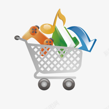购物logo购物车标矢量图图标图标