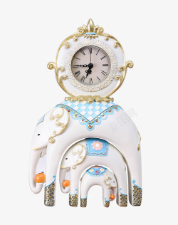 欧式大象时钟摆件素材
