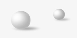 银白色立体圆形雪球装饰图案素材