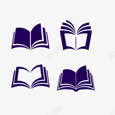 紫色标牌紫色图书图标矢量图图标