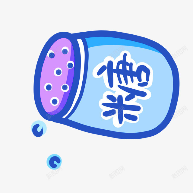 卡通白糖罐子装饰图案png免抠素材_88icon https://88icon.com 卡通 白糖 罐子 装饰图案