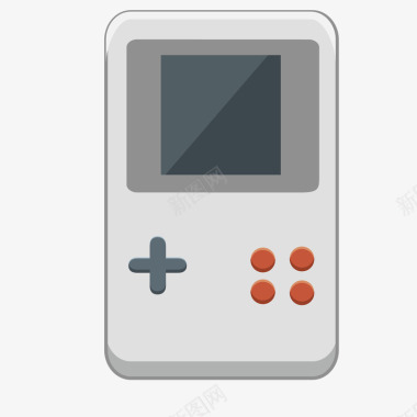 矩形选框灰色质感矩形游戏机矢量图图标图标
