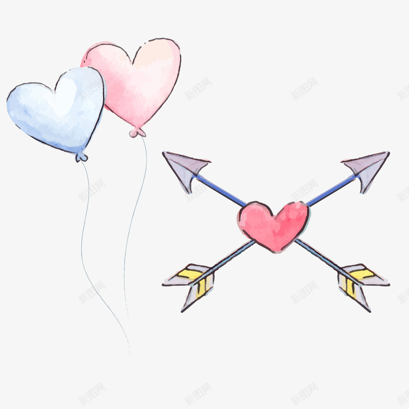 可爱卡通水彩风爱心气球丘比特之png免抠素材_88icon https://88icon.com LOVE 丘比特之箭 卡通气球 可爱卡通水彩风爱心气球丘比特之箭爱心箭头免费下载 恋爱 情人节 母婴 母爱 水彩爱 水彩爱心 爱 爱心气球 爱心箭头 爱情