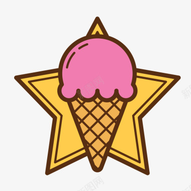 粉色冰激凌图标图标