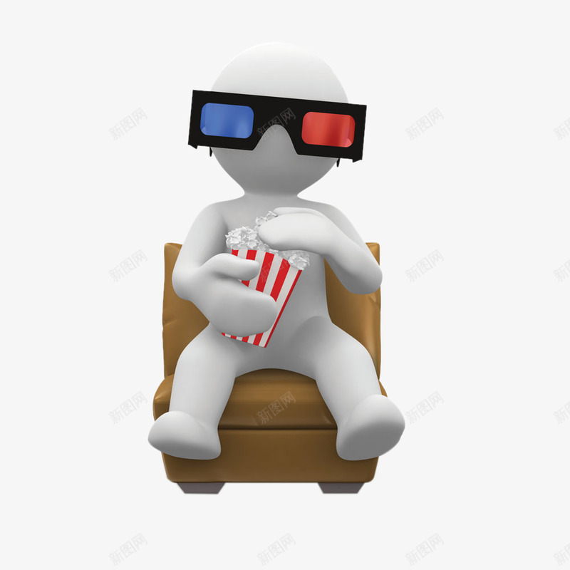 看电影的3D小人png免抠素材_88icon https://88icon.com png图片素材 免费png元素 吃爆米花 眼镜 装饰素材 高清免费png素材