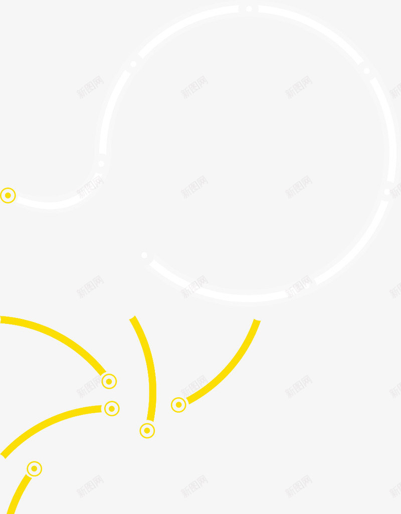 不规则圆形线条白色黄色png免抠素材_88icon https://88icon.com 不规则 圆形 白色 线条 黄色