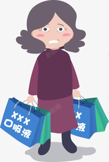 卡通妈妈png免抠素材_88icon https://88icon.com 人物 人物插画 保健品 卡通人物 口服液 妈妈 插画 老了