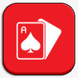 发光红扑克红iphoneipad图标图标