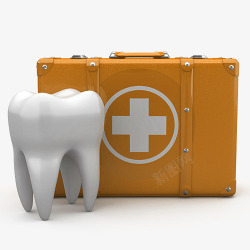 牙齿修复3D图素材