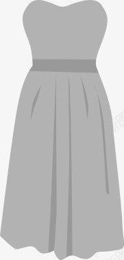 女性图标卡通可爱女士灰色裙子图标图标